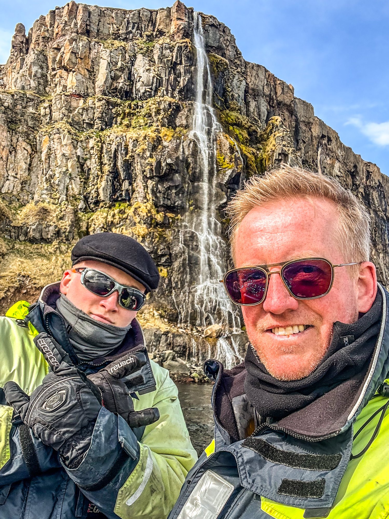 Freyr Antonsson the owner and his son Lárus Anton captain
