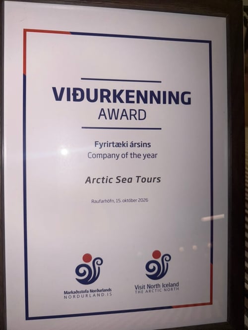Company of the year 2026 Award for Arctic Sea Tours